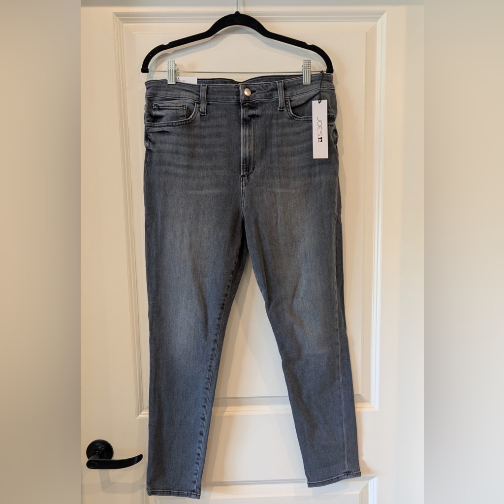 Nwt Joe’s Jeans “The Bella” 11” High-Rise Skinny Ankle Jeans - Gray - Size 33